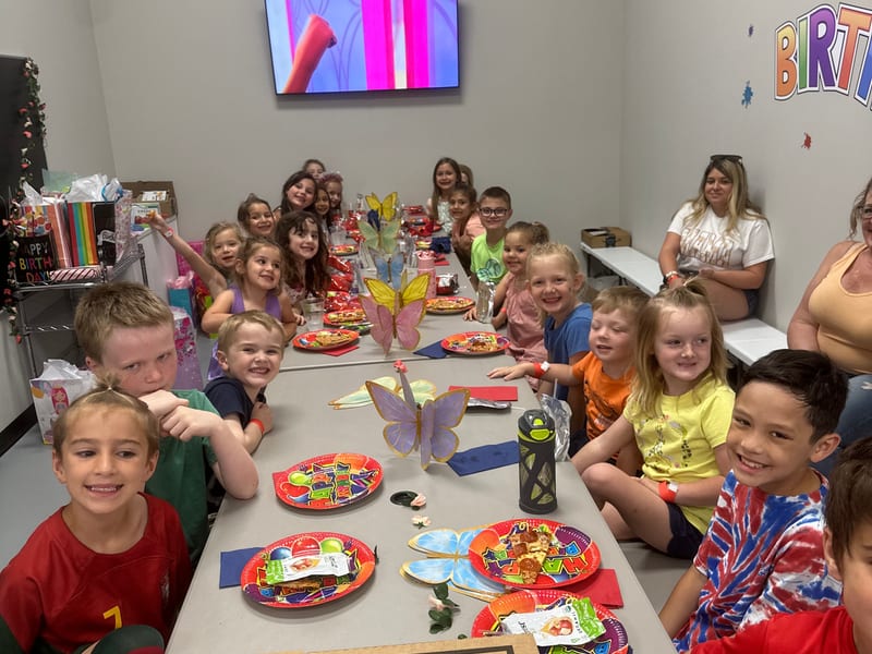 Birthday party celebration at Plum Krazy Play