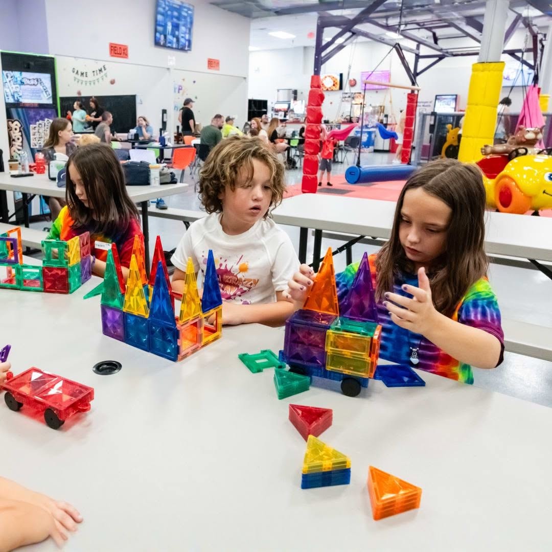 Children in sensory play area at Plum Krazy Play